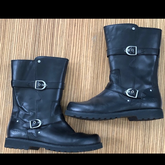 UGG Roxanne Moto Leather Sheepskin Boot - Picture 5 of 11